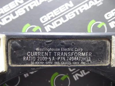 Westinghouse 7494A73H13 Current Transformer 50-400Hz 600V 2000:5A Ratio Used