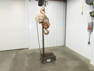 Coffing Porta-Hoist 12 Ton Manual Chain Fall Hand Hoist 14' 6" Lift 24000Lb