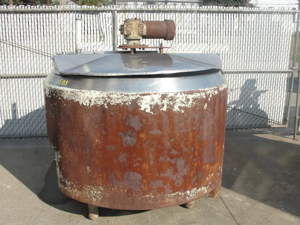 SPC7505  Tank 350 gallon vertical tank, Stainless Steel Contact Parts, atmospheric jacket