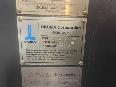 2016 OKUMA MILLAC 852VII Machining Centers, Vertical | Machnet (16)