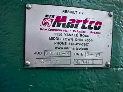 Black Clawson No. 3 Hydra Pulper Drive Remanufactured by Martco