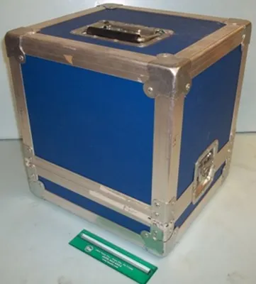 QTY. 1. BLUE METAL SHIPPING BOX 12-3/4" X 11-1/2" ...