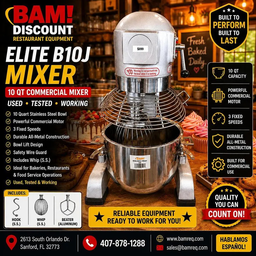 Used ELITE B10J Planetary Mixers Florida US | BAM Discount Restaurant Equipment #1263816