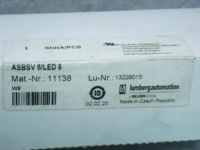 NEW LUMBERG AUTOMATION ASBSV 8/LED 5