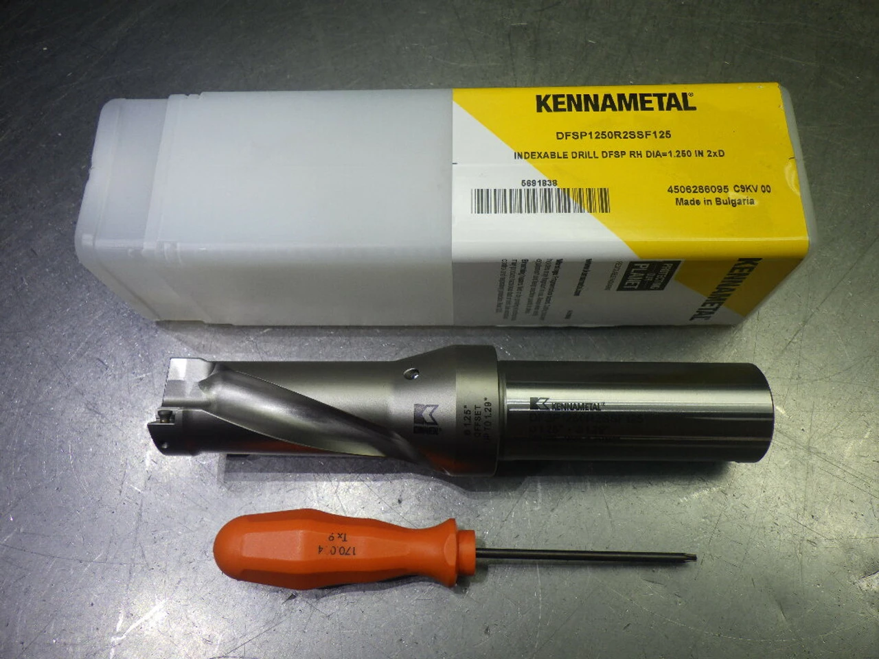 Kennametal 1.25 Coolant Thru 2xD Drill 1.25" Shank DFSP1250R2SSF125 (LOC1092A)
