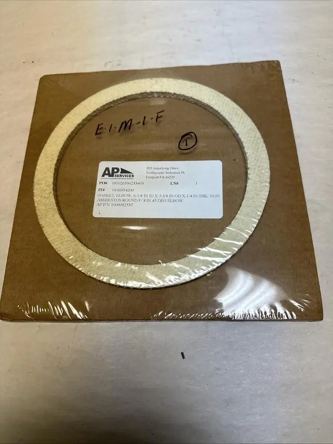 AP Services,0106954200,Elbow Gasket 6-1/8"x7-3/8"x1/4" Thick