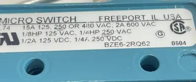 NEW HONEYWELL BZE6-SRQ62 MICRO SWITCH BZE6SRQ62