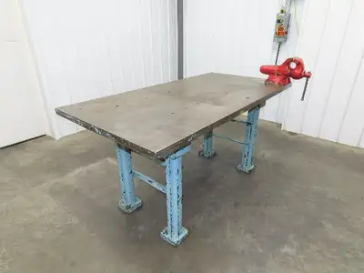 Central Iron FDY Steel Welding Layout Table 72x36" Cast Iron Wilton 4-1/2" Vise