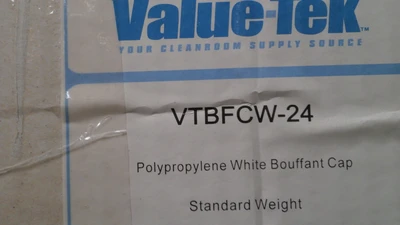 NEW Value-Tek White Bouffant Cap (VTBFCW-24)