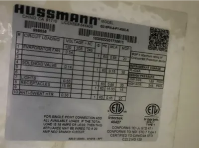 42-0203 Hussmann Sushi Display Case-2017