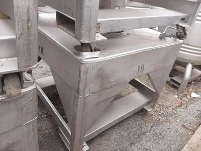 Bin, 25 CF, S/st, Tote, 190 Gallon, FLO-BIN, C/B #S743596