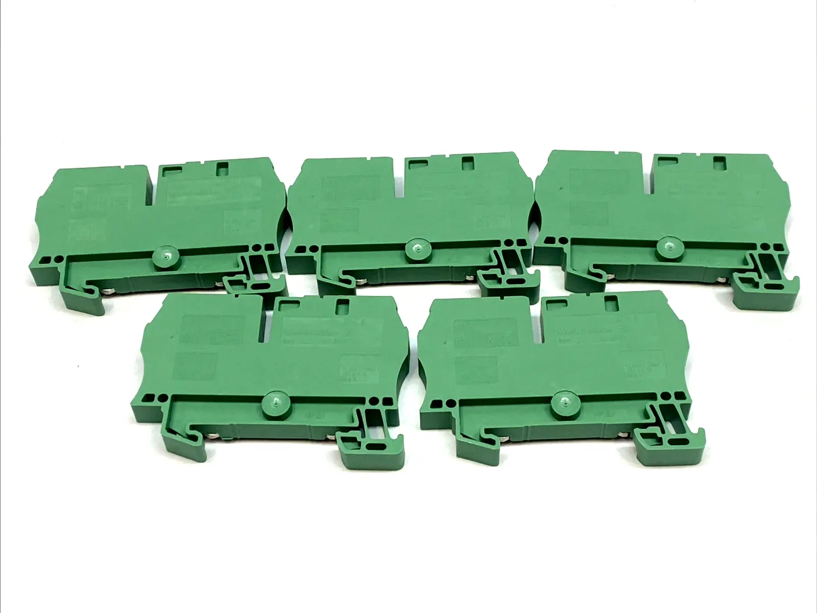 USED WEIDMÜLLER PE EARTH TERMINAL BLOCK 6MM² DIN RAIL GREEN/YELLOW 1608670000