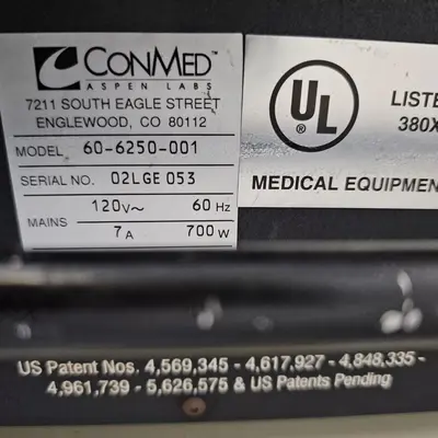 Used CONMED Aspen Excalibur Plus PC Electrosurgical / Cautery Texas US | PT Medical Technologies #1458752