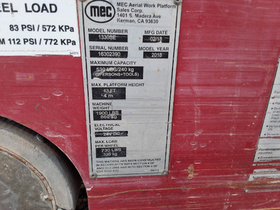 Used 2018 MEC 1330SE Scissor Lifters North Carolina US | Stack Equipment #1550358