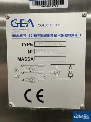USED GEA Collette 10 Liter GEA Collette High Shear Mixer, Model ULTIMA PRO 10