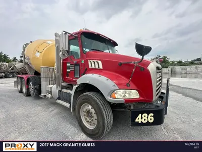 Used 2017 MACK GRANITE GU813 Concrete Mixer Trucks Delaware US | Proxy Equipment #1388942