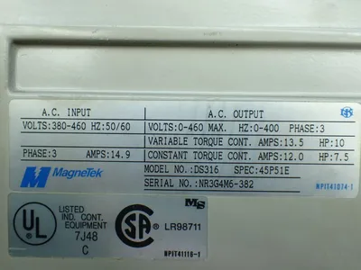 Used MAGNETEK DS316 Variable Speed Drives Ohio US | HGR 24 #904405