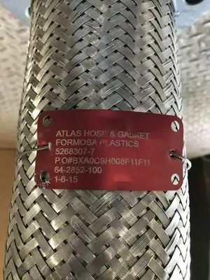 4″ X 17″ Flanged Braided Stainless Steel Flexible Hose / Expansion Joint