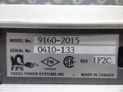 Fossil Power Systems 9160-2015 Flame Monitor Module Rev.1F2C Used