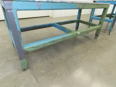 1/2" Aluminum Top Machine Mounting Base Welding Table 50"x20"x 22"H Lot of 2