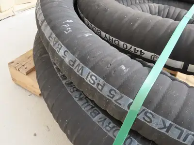 Jason 4470 Dry Bulk Material Suction Hose 4" ID x 49' Gum Rubber 75 PSI