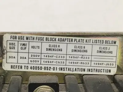 USED ALLEN BRADLEY 1494F-C633 SER B