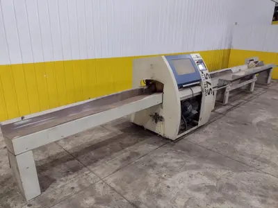 6" HIGH X 14" WIDE DIMTER  OPTICUT MODEL #S75 CROSS-CUT AUTOMATIC WOOD SAW, NEW 2003: STOCK #22923