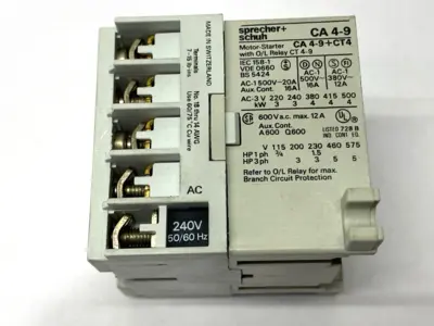 USED SPRECHER+SCHUH MINIATURE CONTACTOR 3-PHASE 240V