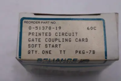 NEW OPEN BOX RELIANCE ELECTRIC 0-51378-19 CIRCUIT COUPLING CARD 05137819 --G895A