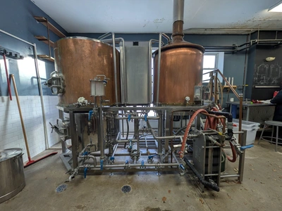 USED 2014 3.5-bbl copper-clad electric 3-vessel Brewhouse ABT-3.5BBL-2V-EL