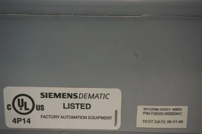 NEW SIEMENS DEMATIC F0042-00050AC TRANSFORMER ASSEMBLY TYPE 2 480VAC