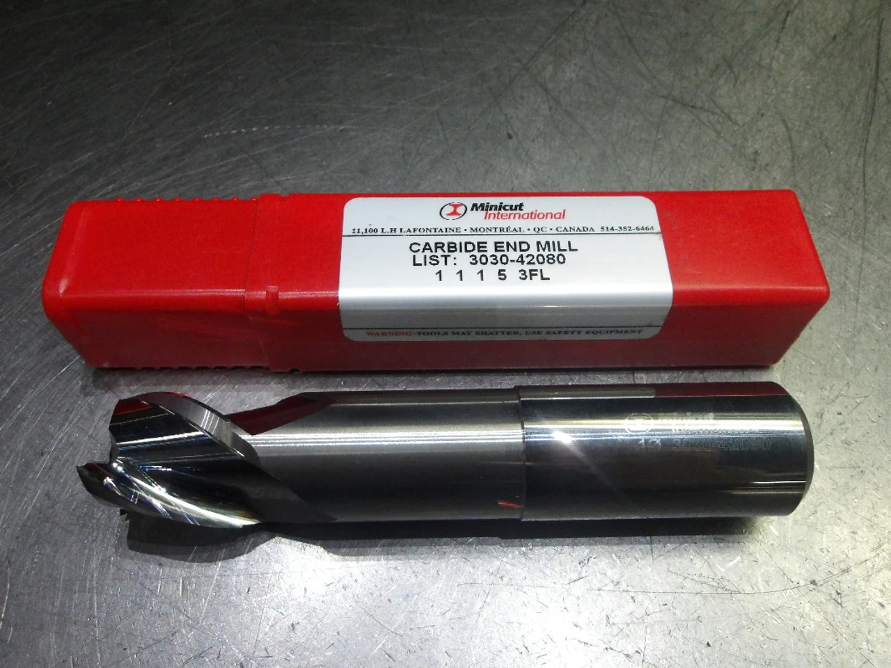 Minicut/YG-1 ALU-Power 1" 3 Flute Carbide SQ Endmill 3030-42080 (LOC3387)