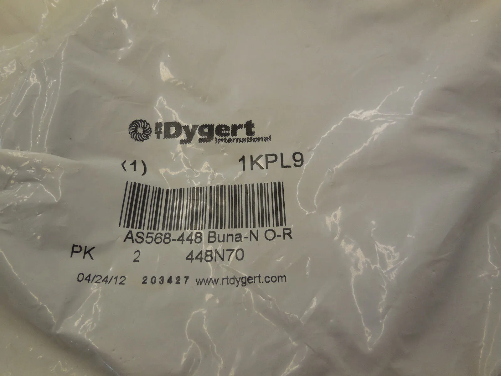 2 NEW RT DYGERT INTERNATIONAL 1KPL9 AS568-448 BUNA-N-O-R