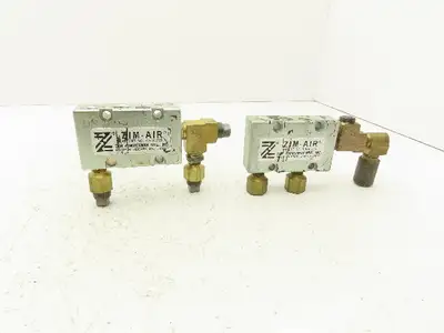 Zimmerman Zim-Air Pneumatic Air Valve Aluminum Manifold 1/4"npt  Lot of 2