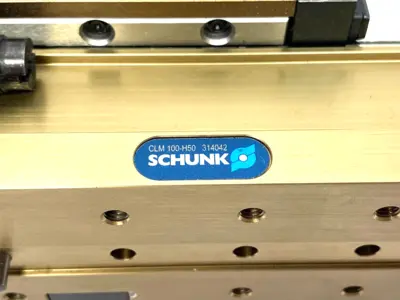 USED SCHUNK COMPACT LINEAR SLIDE PISTON ROD CYLINDER BACKLASH-FREE