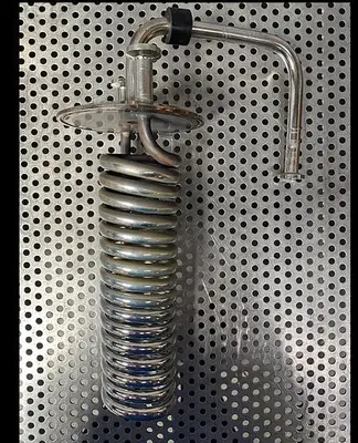 Stainless Steel 11" L x 4" Sanitary Fitting Tank w/ 9" Coiled Immersion Element