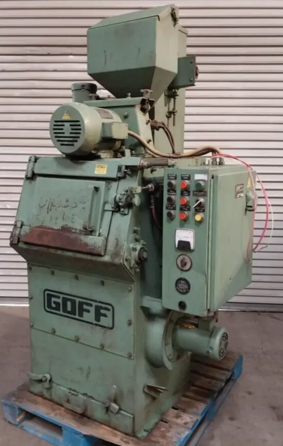 Goff 1-1/2 Cu Ft 3 B Barrel Blast Shot Blasting Machine Tumble Cube