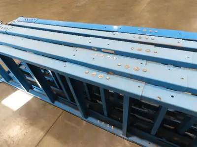 Hytrol 36"W Blue Conveyor Leg Floor Support 157-5/8" to 169-5/8"H  Lot of 7