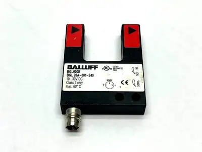 Used BALLUFF PHOTOELECTRIC FORK SENSOR 20MM OPENING PNP NO/NC BGL 20A-001-S49 Photoelectric Sensors | Maverick Industrial Sales #1105911