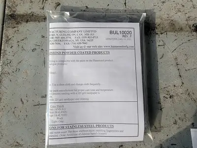 NEW 2021 HAMMOND MANUFACTURING HW483612SSHK