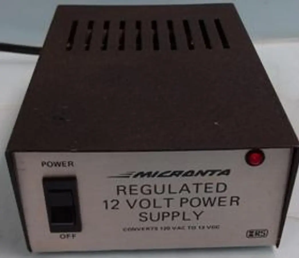 QTY. 1. MICRONTA REGULATED 12 VOLT POWER SUPPLY CO...