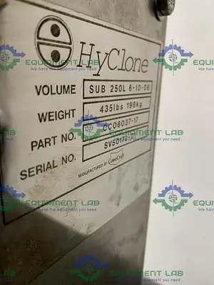 USED HYCLONE 250L SV50172.01 MIXER W/ GTR 4 1/4HP MOTOR ON ROLLING CART