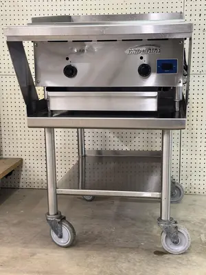Used Imperial Used 24" Imperial ISCE-24 Thermostatic Gas Griddle with Equipment Stand Commercial Flat Top Griddles Illinois US | Falcon Restaurant Supply #1375717