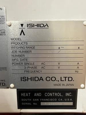 USED 1994 ISHIDA CCW-Z-208P