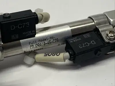 CDJ2RA10-45-C73 | SMC  Pneumatic Cylinder 10mm Bore 45mm Stroke w/2x D-C73 - Used
