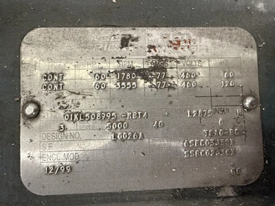 USED RELIANCE ELECTRIC /CAT NO: 0KL508995-MBT4