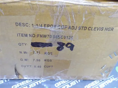 Box of 89 FNW FNW7008EC0125 1-1/4" Epoxy Copper Adjustable Clevis Hangers New NIB