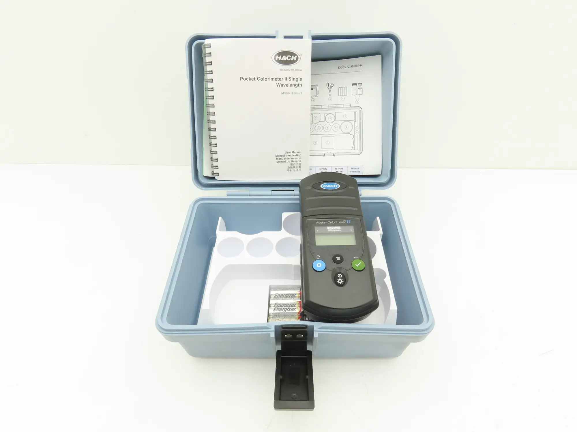 Hach 5953065 Pocket Colorimeter II 655nm Absorbance Meter Tester with Case