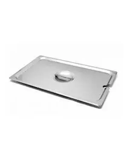 2/3 Size Slotted Stainless Steel Steam Table Pan Cover