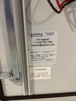 USED LASERAX LASER MARKING SYSTEM